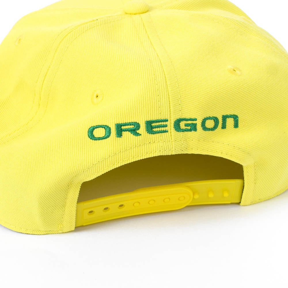 Classic Oregon O, Nike, Yellow, Flatbill, Performance/Dri-FIT, Accessories, Unisex, Pro, Plain, Arched Ducks, Oregon, Adjustable, Hat, 882526